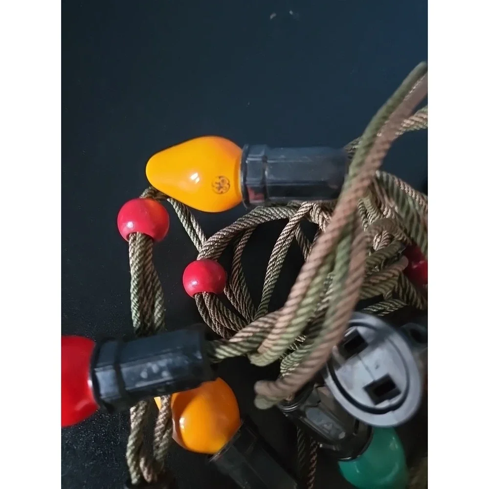 Vintage Noma 2 Strands Christmas Lights Mazda Lamps